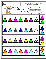 renkler çalışma sayfaları, renkler örüntü çalışmaları